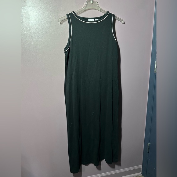 Villager Black Dress and Cardigan with White Piping - Picture 5 of 7